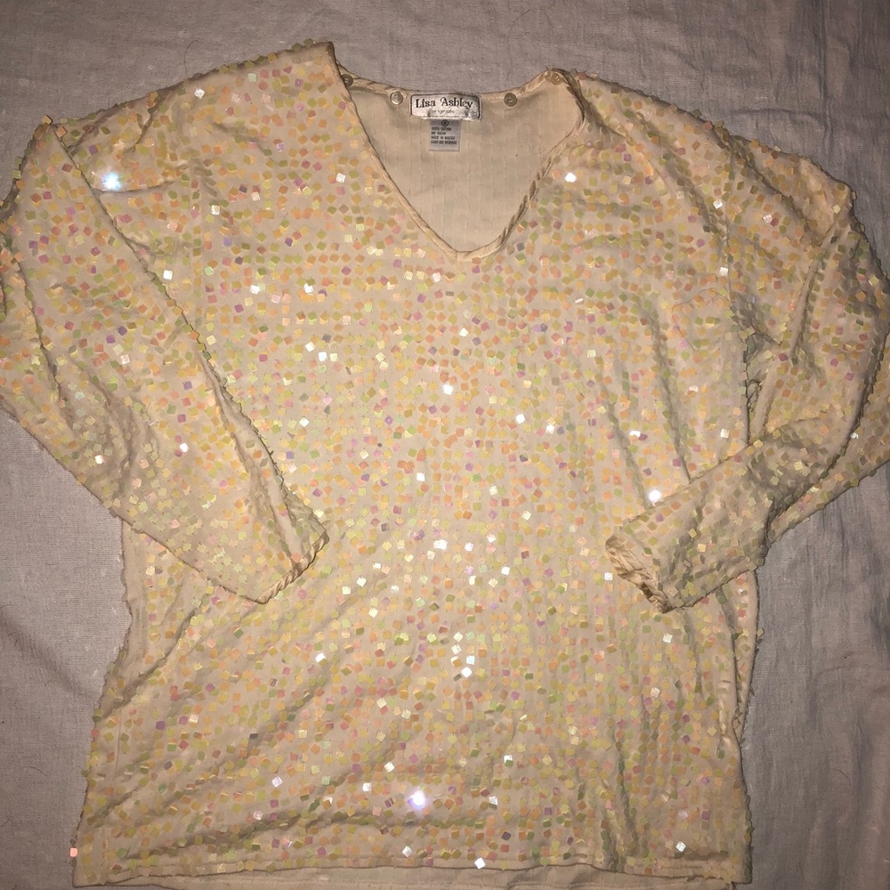 Sequin long sleeved top